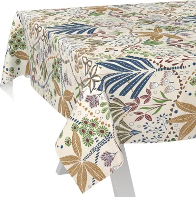 Produktbild von Tischdecke wasserabweisend abwaschbar Bunt 2000x140cm Bohemian Style Ethno Wachstuch Gartentischdecke