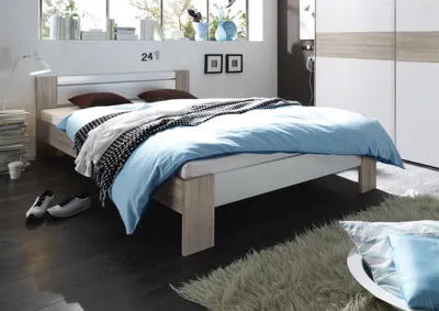 Produktbild von Bett Bettgestell Ehebett Bettanlage Futonbett "Vega I" Eiche Sonoma