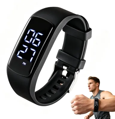 Imagen del producto de Reloj deportivo sin necesidad de teléfono móvil, resistente al agua con certificación IP68, contador de pasos, ideal para actividades deportivas