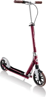 Produktbild von GLOBBER NL 205 Deluxe – Tretroller, 205 mm, ABEC 9, Handbremse, höhenverstellbar, Frontfederung, Klappmechanismus, rot