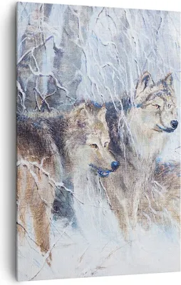 Produktbild von Bild auf Leinwand - Leinwandbild - Einteilig - Wolf Tier Wald - 80x120cm - Wand Bild - Wanddeko - Wandbilder - Leinwanddruck - Kunstdruck - Wanddekoration - Leinwand bilder - Wandbild - PA80x120-3770
