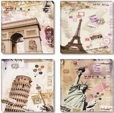 Obrázok produktu pre Obraz na plátne Paríž Koláž 60x60 cm