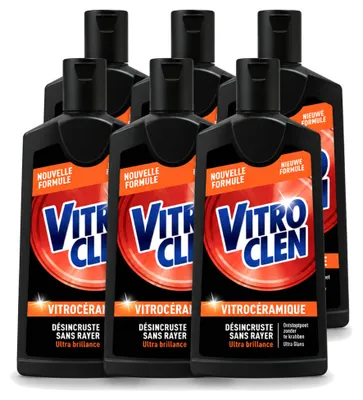 Produktbild von 6 x Vitroclen Kookplaatreiniger für Keramik- und Induktionskochfelder 310 ml - Vorteilspackung - 6 Stücke