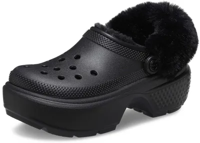 Produktbild von Crocs Uni Stomp Gefütterte Clogs Fuzzy Hausschuhe Plateau Schuhe Holzschuh, S