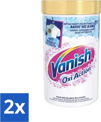 Produktbild von Vanish – Fleckenentferner – Oxi Action Whitening Booster – Für weiße Wäsche – Pulver – 1,41 kg - Vorteilspack - 2 Stücke