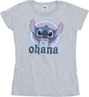 Produktbild von Disney - "Ohana" T-Shirt für Damen BI25857 (L) (Grau)