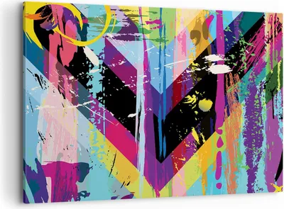 Produktbild von Bild auf Leinwand - Leinwandbild - Abstraktion modern - 100x70cm - Wand Bild - Wanddeko - Leinwanddruck - Bilder - Kunstdruck - Wanddekoration - Leinwand bilder - Wandkunst - AA100x70-3604