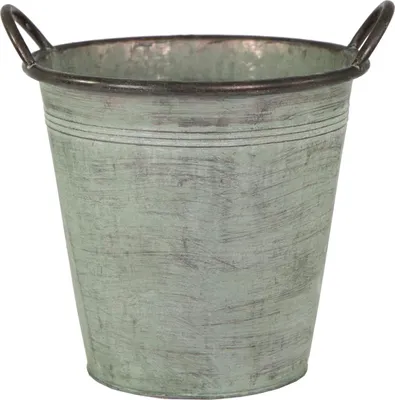 Produktbild von Eimer mit Griff Metall Ø27,5cm H26cm Pflanzkübel Pflanztopf