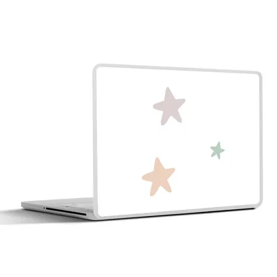 Produktbild von MuchoWow® Laptop Aufkleber Sticker Cover Sterne - Pastell - Mädchen - Jungen - Kinder 25x18 cm - Laptop-Deko