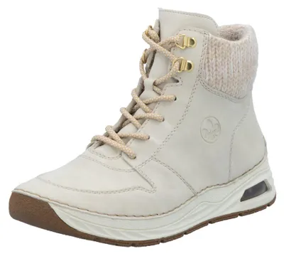 Productafbeelding van Rieker veterschoen, sleehak of schoen met gesp, kleur beige, maat 42