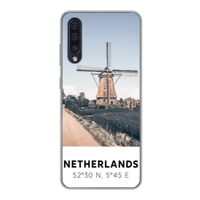 Produktbild von MuchoWow® Handyhülle Schutzhülle Hülle für Samsung Galaxy A30s Niederlande - Mühle - Wiese Silikon Softcase Handy Hülle - Karteninhaber