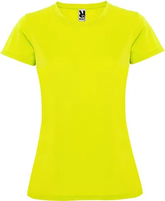 Produktbild von Roly CA0423 | Damen Montecarlo T-Shirt, Piqué - Farbe: Fluor Yellow 221 - Größe: L