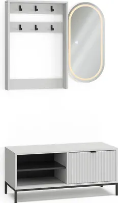 Produktbild von Garderobe Vicco Eliza Weiß 100 x 45 cm Set, 3 Teile, Model 58597