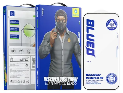 Produktbild von Blueo - Anti-Dust HD-Schutzglas für iPhone 15 Pro Max - schwarz