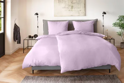 Produktbild von Primera Soft-Seersucker Bettwäsche 135x200 uni einfarbig flieder lila 213050-60