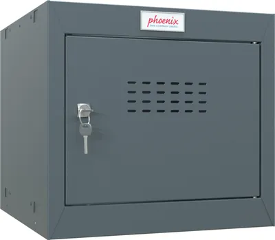 Produktbild von Phoenix CL0344AAK Würfel-Schließfach Cube Locker 44L Anthrazitgrau - Schlüsselschloss - Für Hause, Büro, Fitness, Schüle