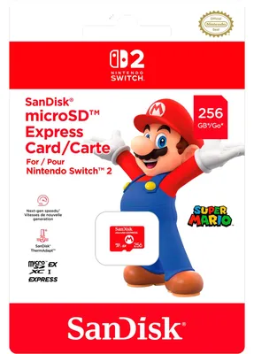 Produktbild von Sandisk Mircosd Express Card Im Mario-Design 256 Gb