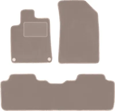Zdjęcie produktu dla Welurowe dywaniki samochodowe do Citroen C5 I kombi, sedan (2001-2008) - beżowe dywaniki podłogowe LUX komplet (3 szt.)