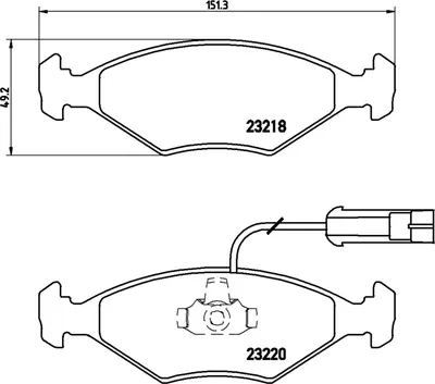Produktbild von Brembo Bremsbelagsatz, Scheibenbremse Vorderachse P 23 056