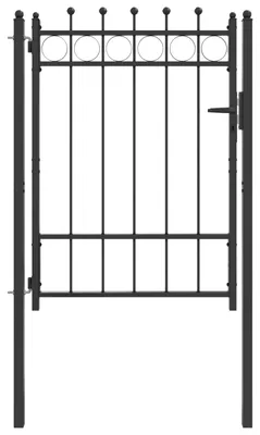 Immagine prodotto di vidaXL Cancello da recinzione HORST 100 x 125 cm in metallo nero, chiudibile a chiave