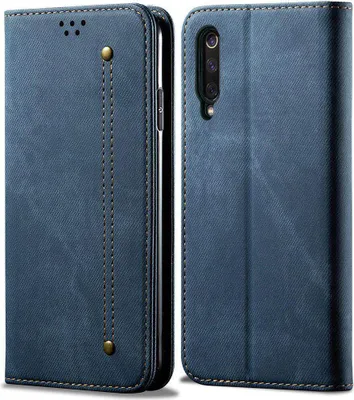 Obrázek produktu pro Xiaomi Mi 9 Pouzdro, Kožené Peněženkové Pouzdro s Magnetickým Uzavíráním a Pouzdro s Funkcí Stojánku pro Xiaomi Mi 9 modré