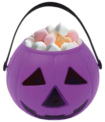 Productafbeelding van Halloween pompoemok, feestdecoratie, accessoires, pompoenmotief, kleur: paars