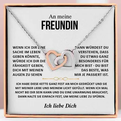 Produktbild von An meine Freundin - Verbundene-Herzen-Halskette für Damen - CHLOE_HEARTS