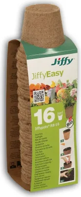 Obrázek produktu pro Rosteto Rašelinový květináč Jiffypot® R8-16, 8 cm - balení 16 kusů