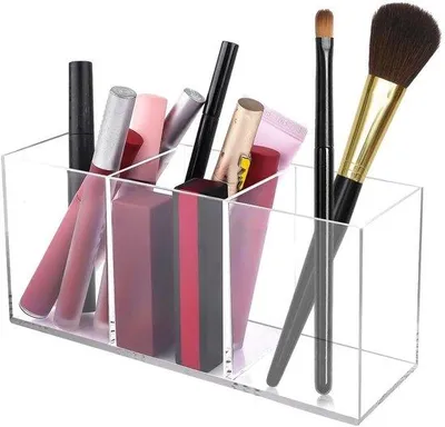 Obrázok produktu pre Akryl organizér na kozmetiku, 3 priehradky, 18x9x6,5 cm