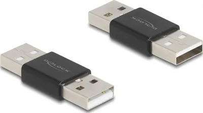 Produktbild von Delock - USB-Adapter - USB 2.0 A (M) zu USB 2.0 A (M) - Schwarz