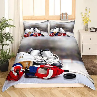 Produktbild von Unyqoos® Bettwäsche-Set mit Wintersport-Motiv – 100% Polyester‑Mikrofaser, für Jungen & Mädchen, Gr. 135 x 200 cm (80 x 80 cm) bis 220 x 240 cm (2×80 x 80 cm), ohne Bettdecke