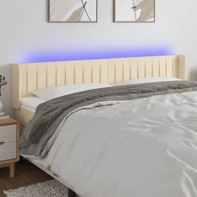 Produktbild von LED Kopfteil Creme 203x16x78/88 cm Stoff