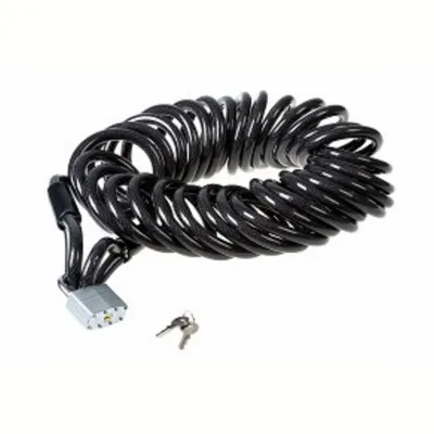 Image de câble-antivol avec cadenas 10000 x 15 mm noir