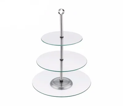 Produktbild von Kinghoff 3-Stöckige Glasplatte Für Obstkuchen Kh-4016