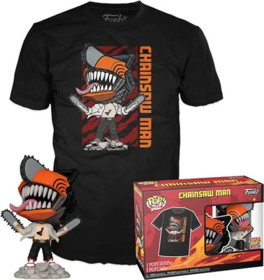 Produktbild von Funko Pop! & Tee - Anime: Chainsaw Man - Chainsaw Man Leaping Exclusive - Size M