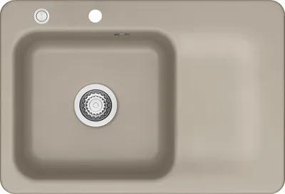 Produktbild von KeraDomo Spüle JUNA 75 in FANGO - Becken links mit Excenterbedienung / Systemceram / Keramikspüle