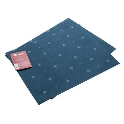 Productafbeelding van Tafelset: 2 placemats, kunststof, blauw, 35 x 45 cm