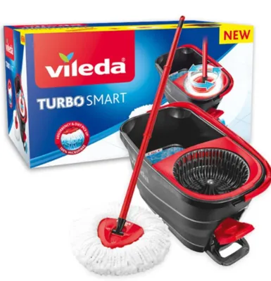 Produktbild von Vileda Turbo Smart Mikrofaser-Wischmopp und Eimerset