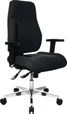 Produktbild von Topstar Bürodrehstuhl schwarz Lehnen-H.600mm Sitz-Höhe 430-510mm ohne Armlehnen - PI990BC0