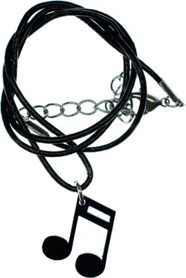 Produktbild von Noten Kette Halskette Miniblings Note Noten Sechzehntel Musik Acrylglas Leder