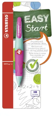 The image shows the packaging of a STABILO EASYergo 1.4 mechanical pencil.