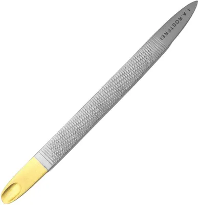 Produktbild von Nagelfeile aus Metall mit Nagelhautschieber feines Modell doppelseitig