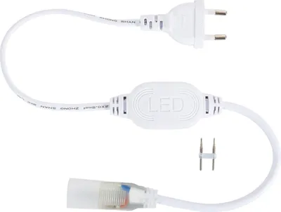 Produktbild von Gleichrichterkabel Neon LED 9 W/m Einfarbig 220V AC 60 LED/m Halbrund 180º IP67 nach Mass Schnitt alle 100 cm Weiß