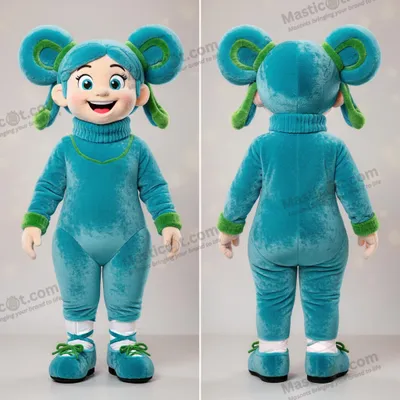 Produktbild von Kyanfarbener MASTICOT Plüsch-Irlandtanzschuh-Maskottchen