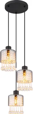 Image de Globo Lighting Lampe à suspendre métal noir mat, 4x E27
