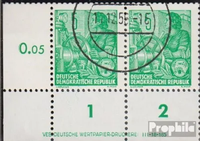 Produktbild von Briefmarken DDR 1957 Mi 406ND DV mit Druckvermerk Neudruck gestempelt Fünfjahresplan (II)
