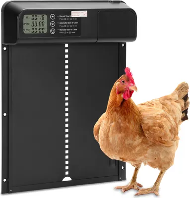 Obrázok produktu pre Automatické otváranie dverí kurína, Automatické otváranie dverí kurína, Automatické otváranie dverí kurína, Bezpečný chov kurčiat