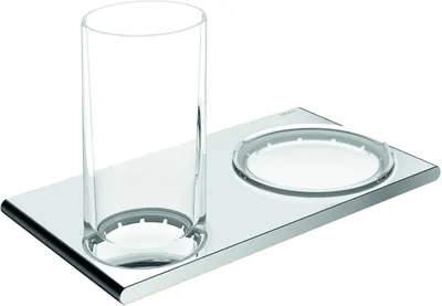 Produktbild von Keuco Doppelhalter EDITION 400 Glas und Seife verchromt