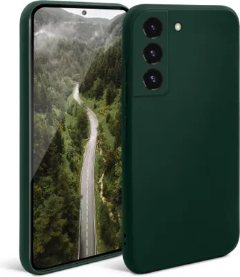 Moozy Silikon Hülle Für Xiaomi Redmi Note 8 Pro – Mattes Dunkelgrün, Dünne TPU, Mit Kameraschutz