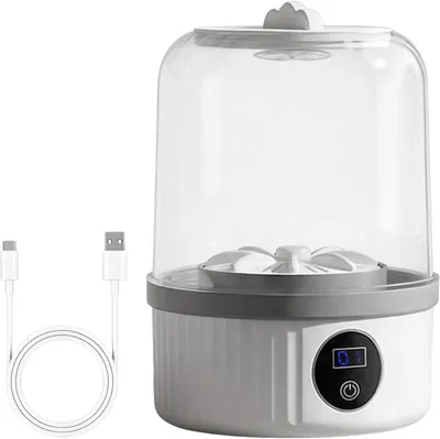 Obrázok produktu pre Prenosná práčka – Mini práčka, kompaktná – Na pranie spodného prádla – Tichá a kompaktná – 14,4 cm – Biela